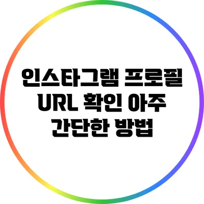 인스타그램 프로필 URL 확인: 아주 간단한 방법