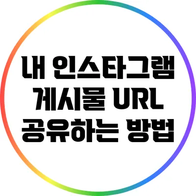 내 인스타그램 게시물 URL 공유하는 방법