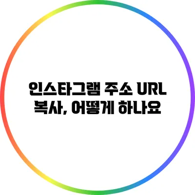 인스타그램 주소 URL 복사, 어떻게 하나요?